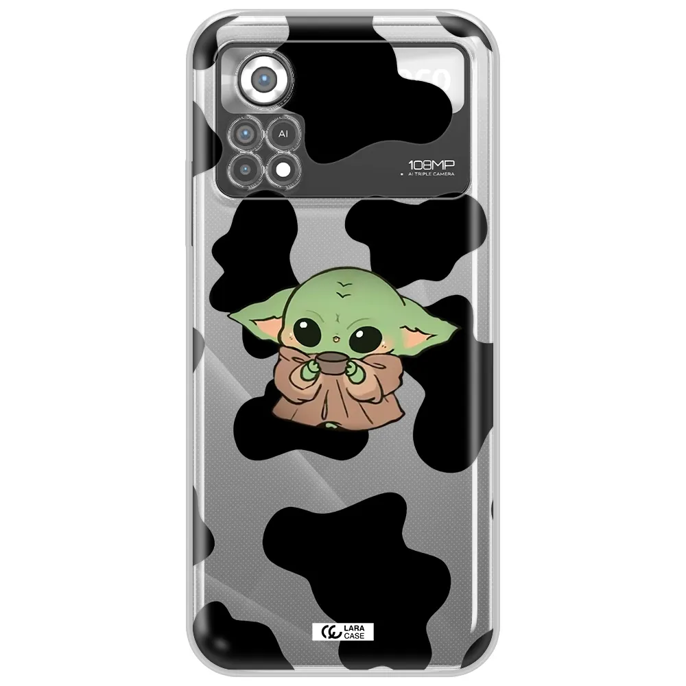 a cartoon of a baby yoda Xiaomi Poco X4 Pro Clear TPU Case