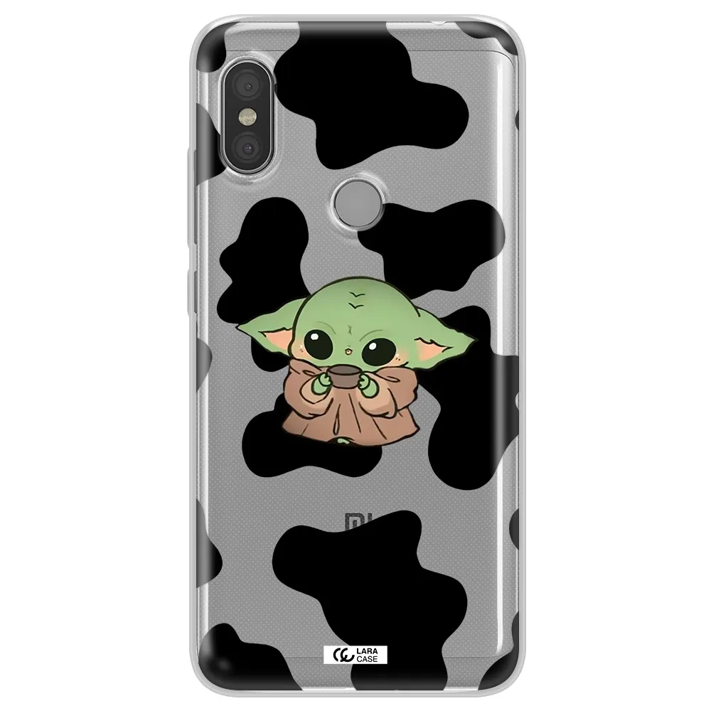 a cartoon of a baby yoda Xiaomi Redmi Note 6 Pro Clear TPU Case