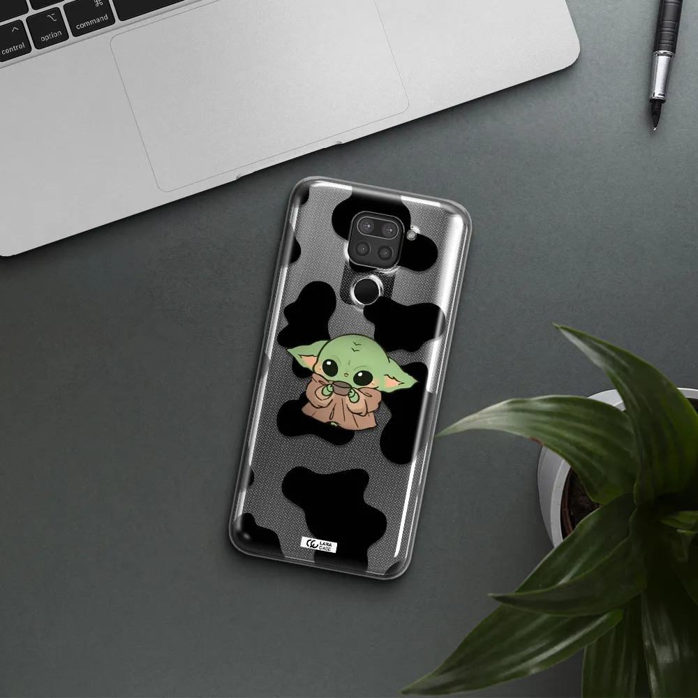 a cartoon of a baby yoda Xiaomi Redmi Note 9 Clear TPU Case