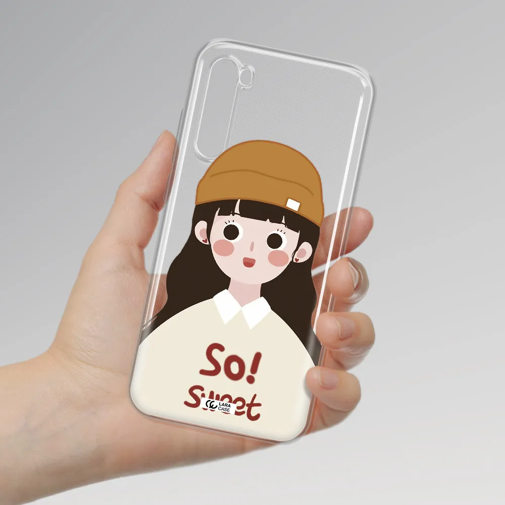 A Cartoon Of A Girl With Brown Hair Xiaomi Redmi Note 8T Clear Tpu Case