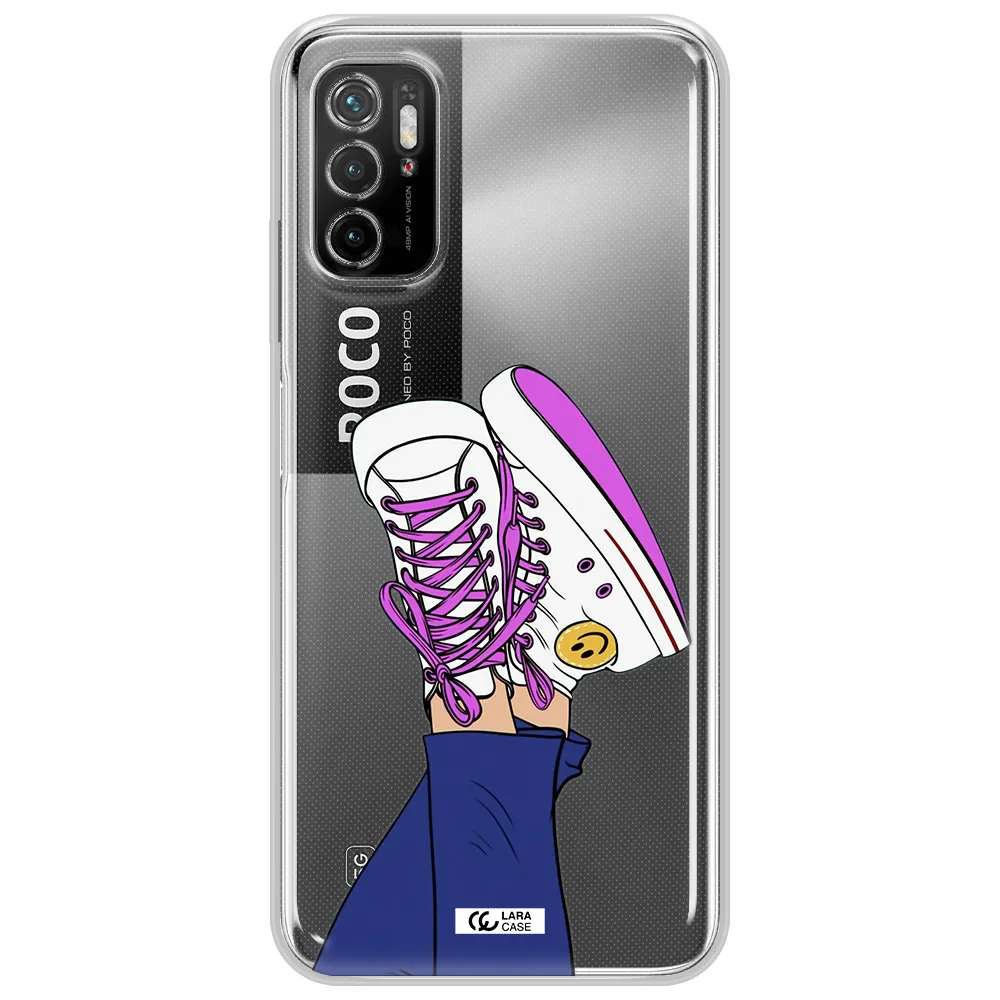 A Cartoon Of A Person's Feet With Purple Shoes Xiaomi Poco M3 Pro Clear Tpu Case