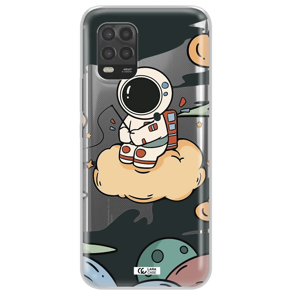 a cartoon astronaut sitting on a cloud Xiaomi Mi 10 Lite Clear TPU Case