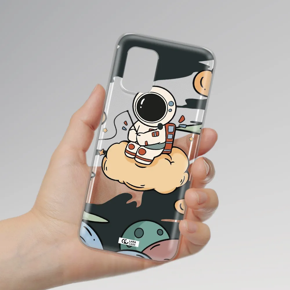 a cartoon astronaut sitting on a cloud Xiaomi Mi 10 Lite Clear TPU Case