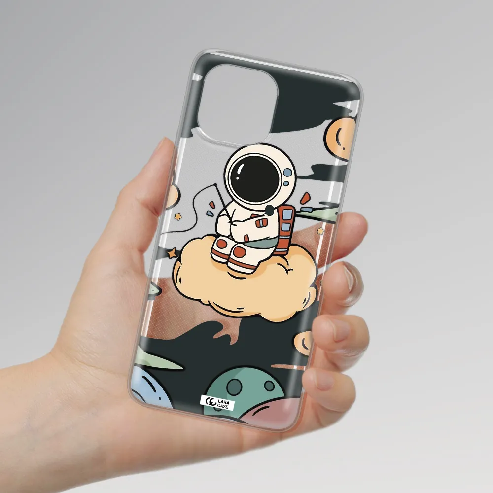 a cartoon astronaut sitting on a cloud Xiaomi Mi 11 Lite Clear TPU Case