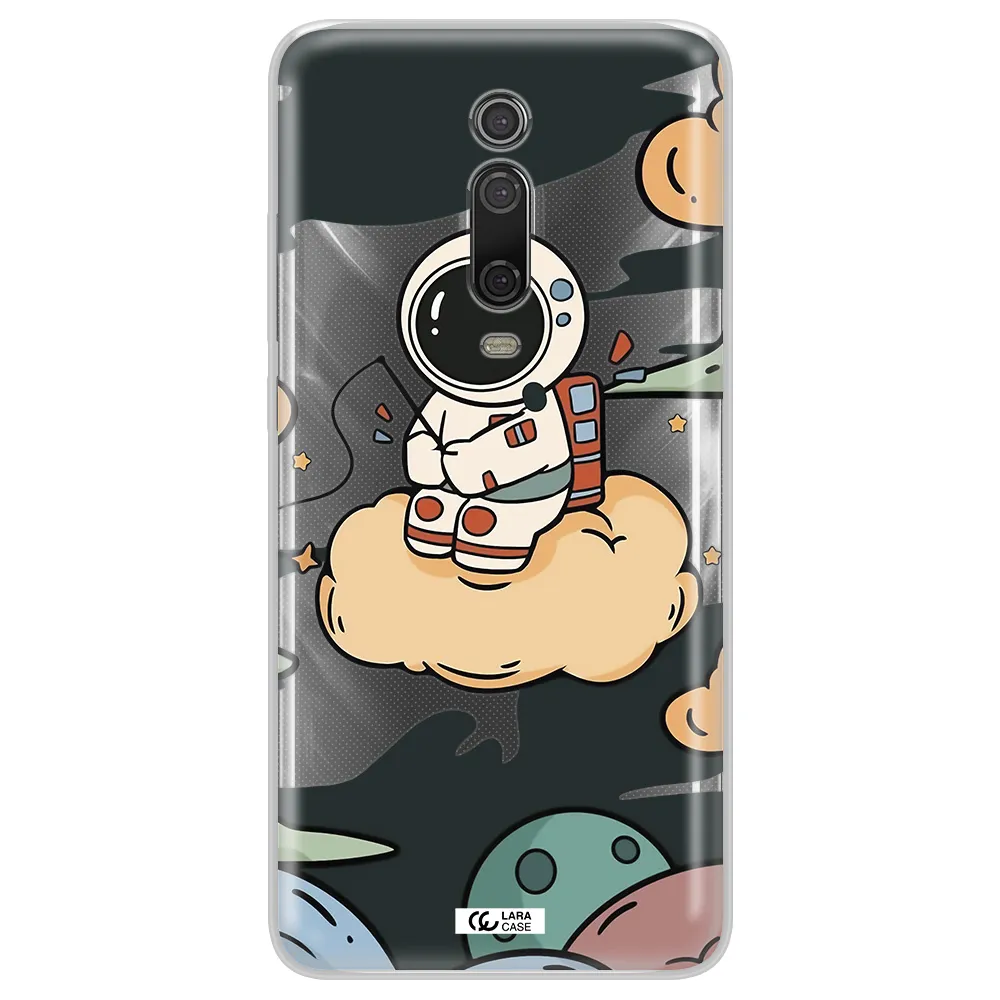 a cartoon astronaut sitting on a cloud Xiaomi Mi 9T Clear TPU Case