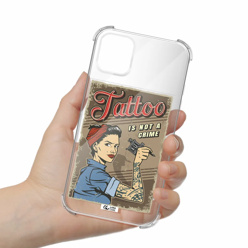 a woman with tattoo on her arm Apple iPhone 11 Clear PC Case