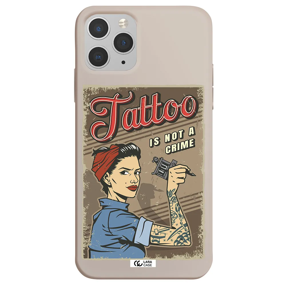 a woman with tattoo on her arm Apple iPhone 11 pro max Silicone Stone Case