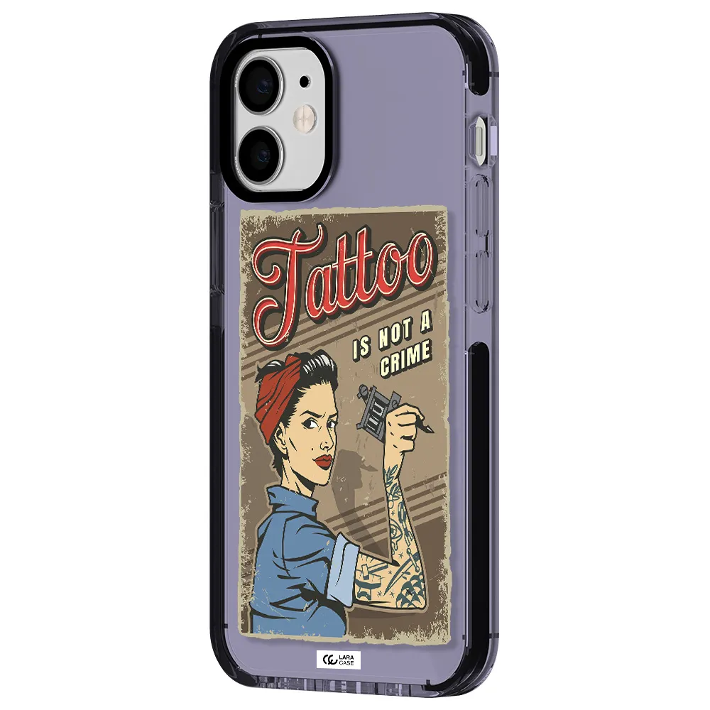 a woman with tattoo on her arm Apple iPhone 12 mini impact Lilac Case