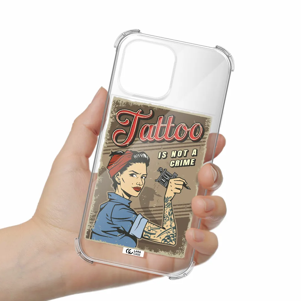 a woman with tattoo on her arm Apple iPhone 13 Pro Clear PC Case