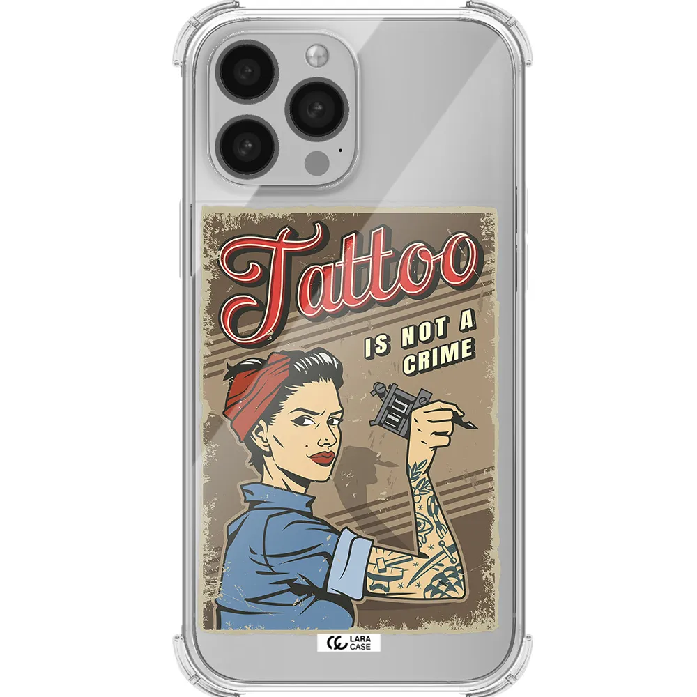 a woman with tattoo on her arm Apple iPhone 13 Pro Max Clear PC Case