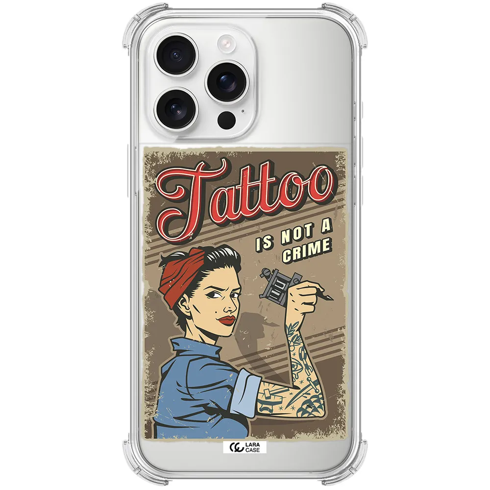 A Woman With Tattoo On Her Arm Apple Iphone 16 Pro Max Clear Pc Case