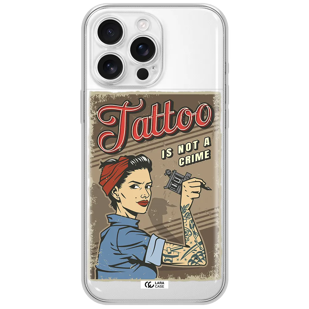 A Woman With Tattoo On Her Arm Apple Iphone 16 Pro Max Clear Tpu Case