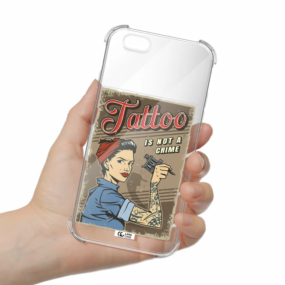 a woman with tattoo on her arm Apple iPhone 6 Clear PC Case
