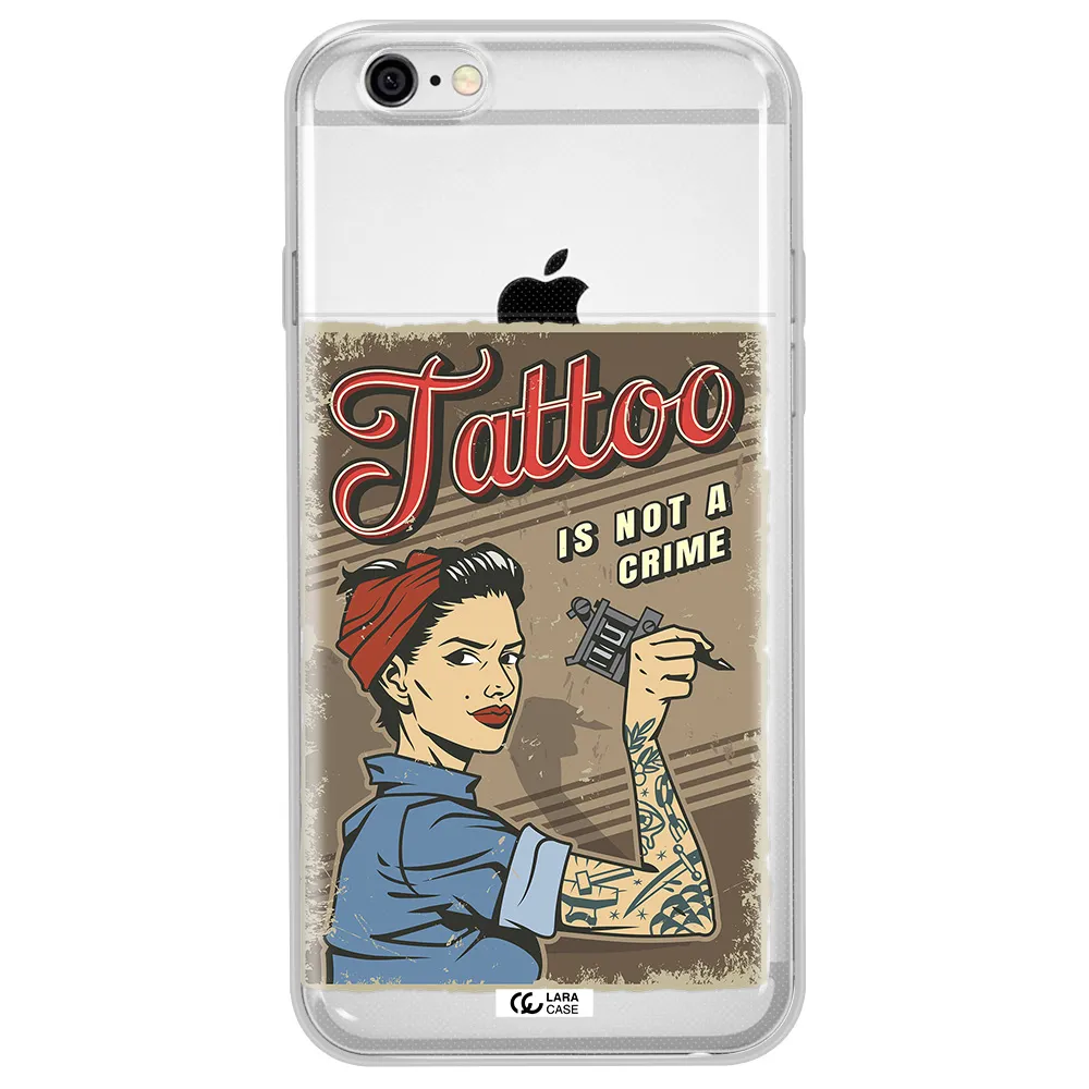 a woman with tattoo on her arm Apple iPhone 6 plus Clear TPU Case
