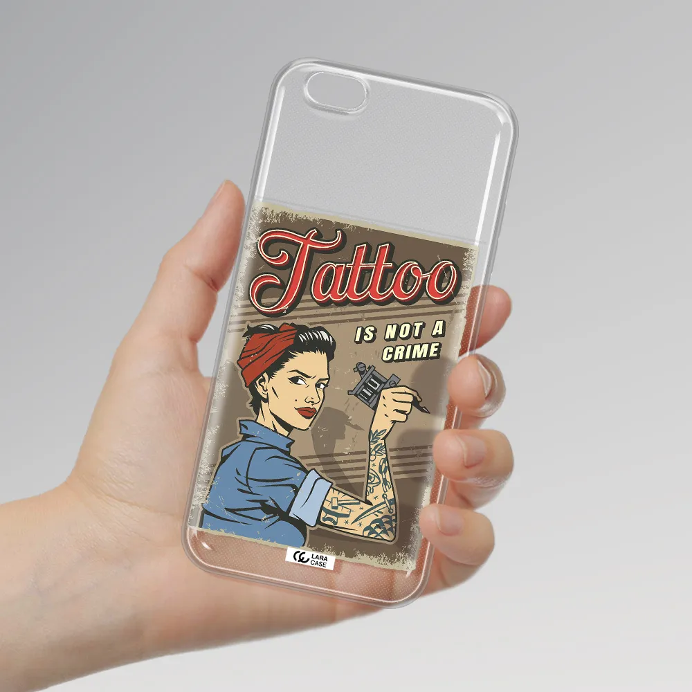 a woman with tattoo on her arm Apple iPhone 6 s plus Clear TPU Case