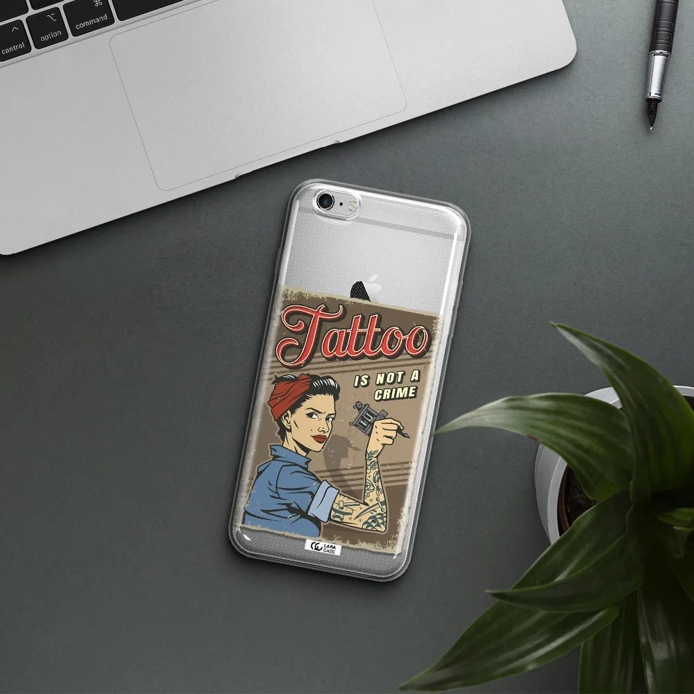 a woman with tattoo on her arm Apple iPhone 6 s plus Clear TPU Case