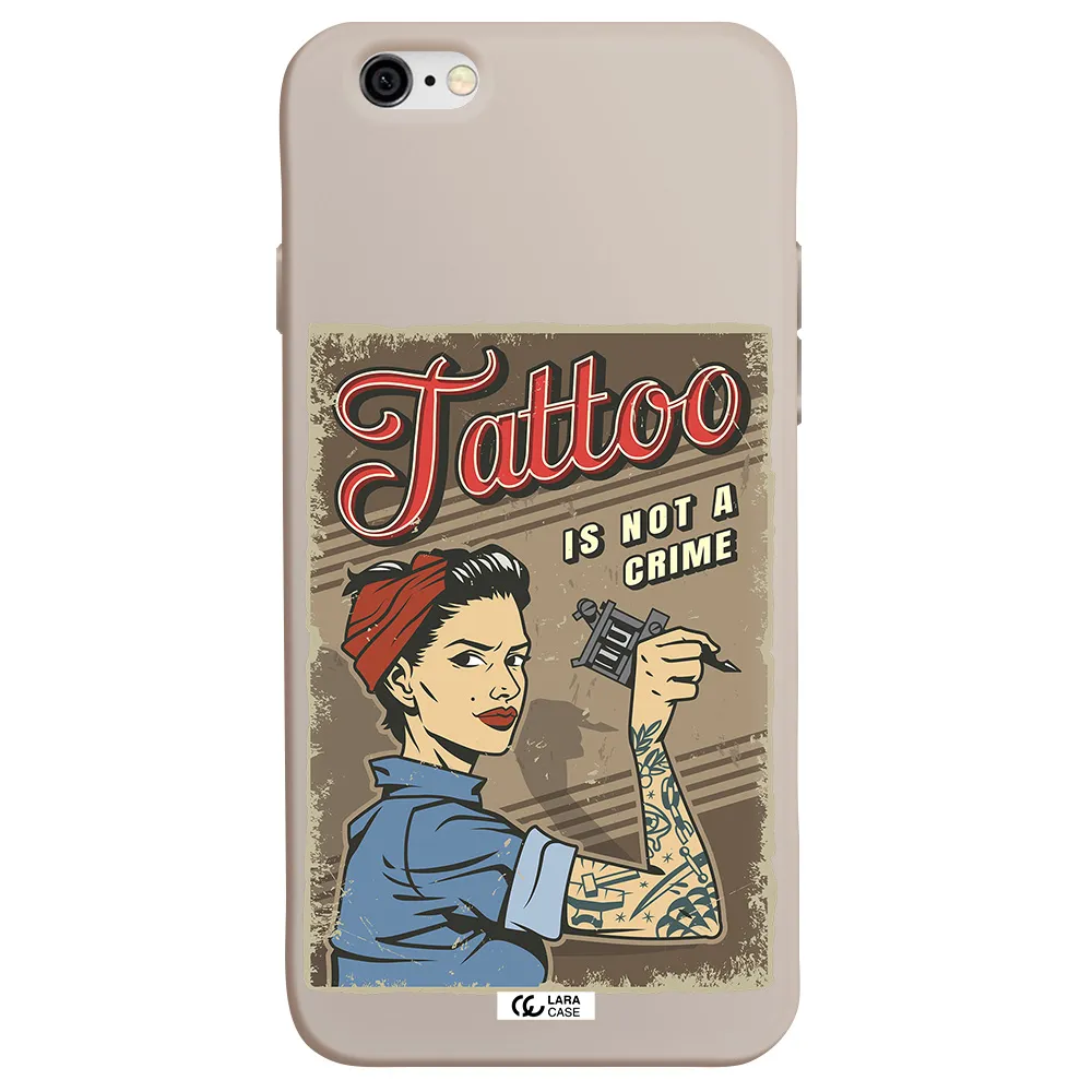 a woman with tattoo on her arm Apple iPhone 6 Silicone Stone Case