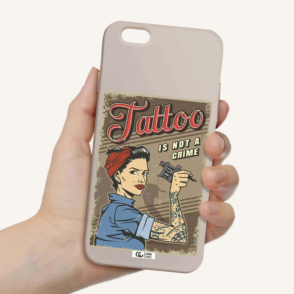 a woman with tattoo on her arm Apple iPhone 6 Silicone Stone Case