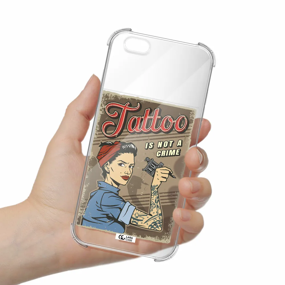 a woman with tattoo on her arm Apple iPhone 6S Clear PC Case