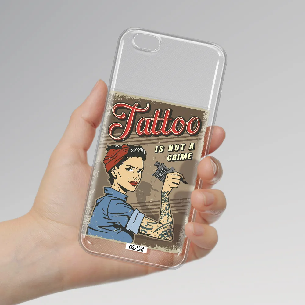 a woman with tattoo on her arm Apple iPhone 6S Clear TPU Case