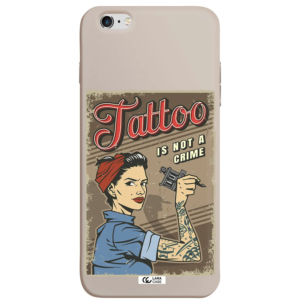 a woman with tattoo on her arm Apple iPhone 6S Silicone Stone Case