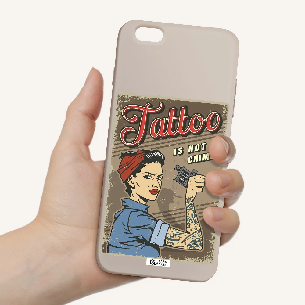 a woman with tattoo on her arm Apple iPhone 6S Silicone Stone Case
