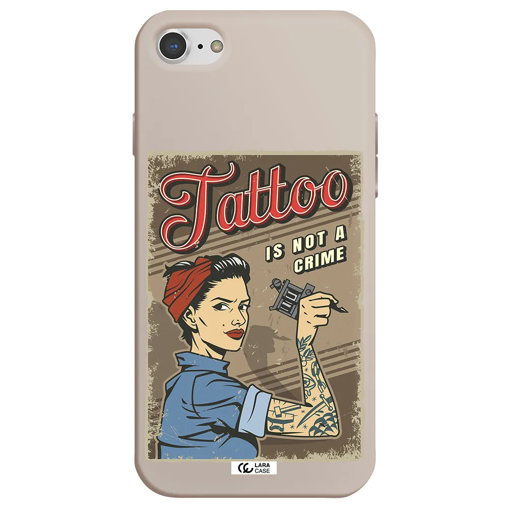 a woman with tattoo on her arm Apple iPhone 7 Silicone Stone Case