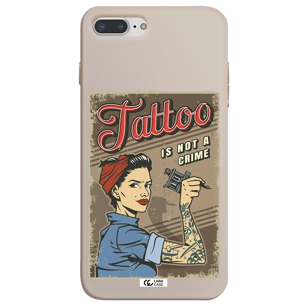 a woman with tattoo on her arm Apple iPhone 8 plus Silicone Stone Case