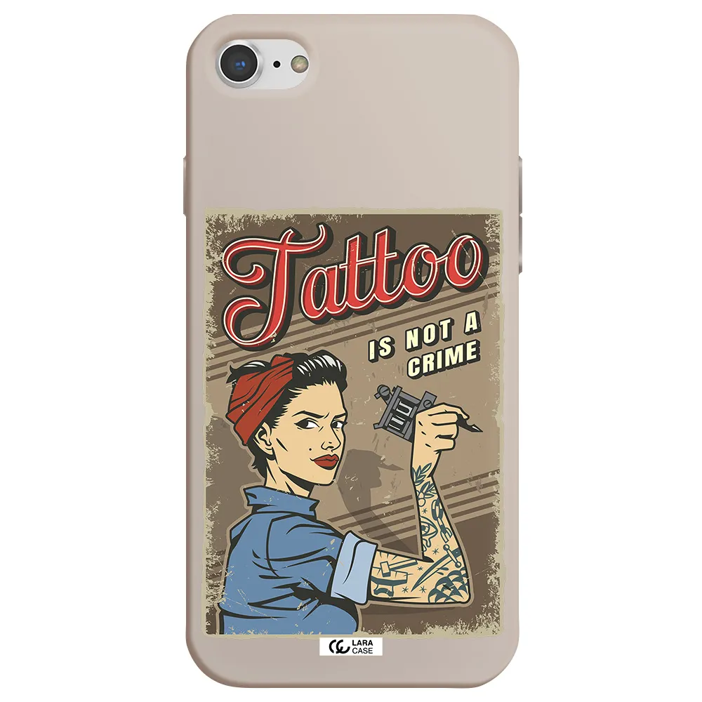 a woman with tattoo on her arm Apple iPhone 8 Silicone Stone Case