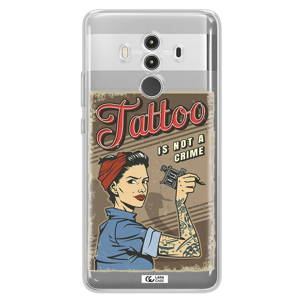 a woman with tattoo on her arm Huawei Mate 10 Clear TPU Case