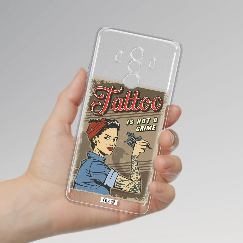 a woman with tattoo on her arm Huawei Mate 10 Clear TPU Case