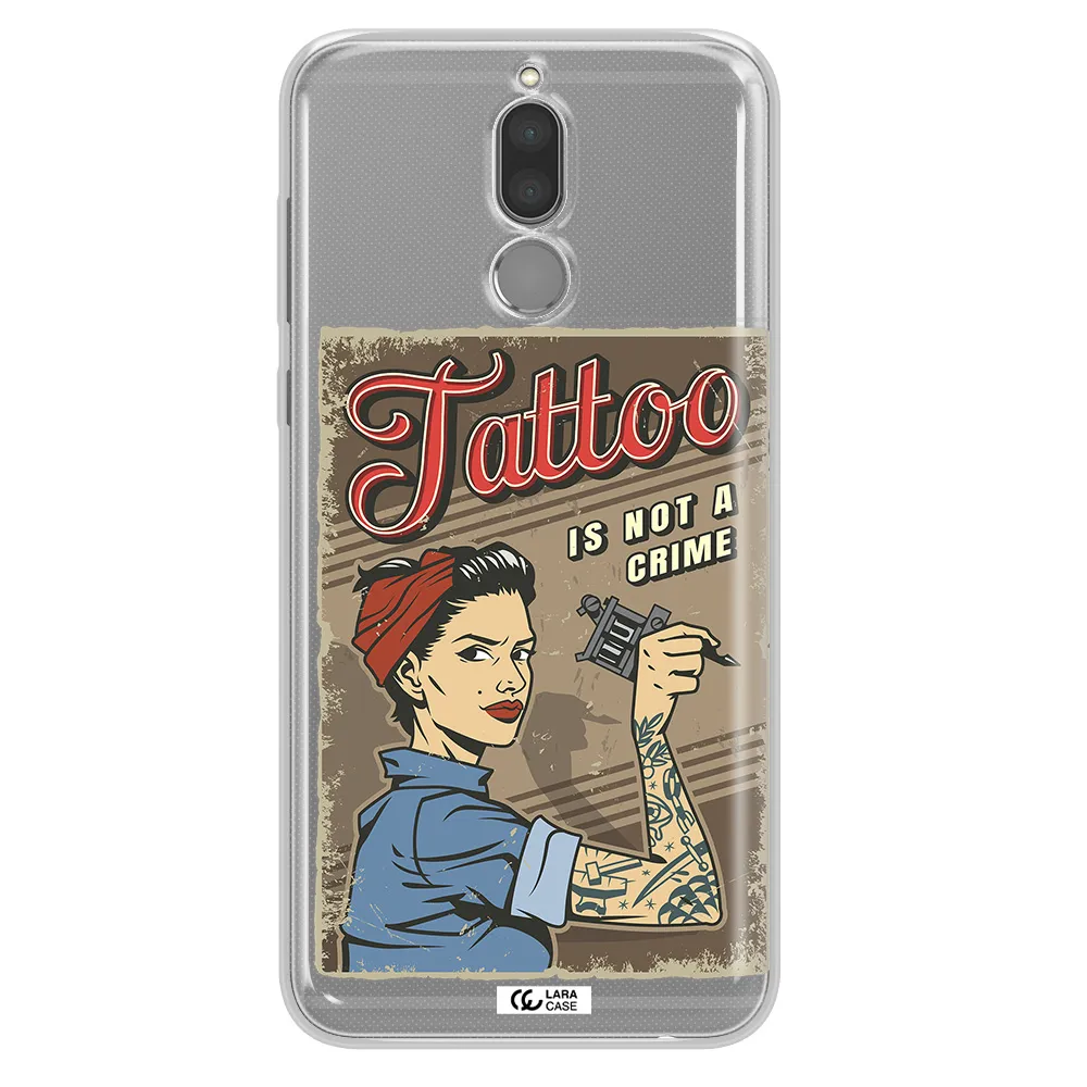 a woman with tattoo on her arm Huawei Mate 10 Lite Clear TPU Case
