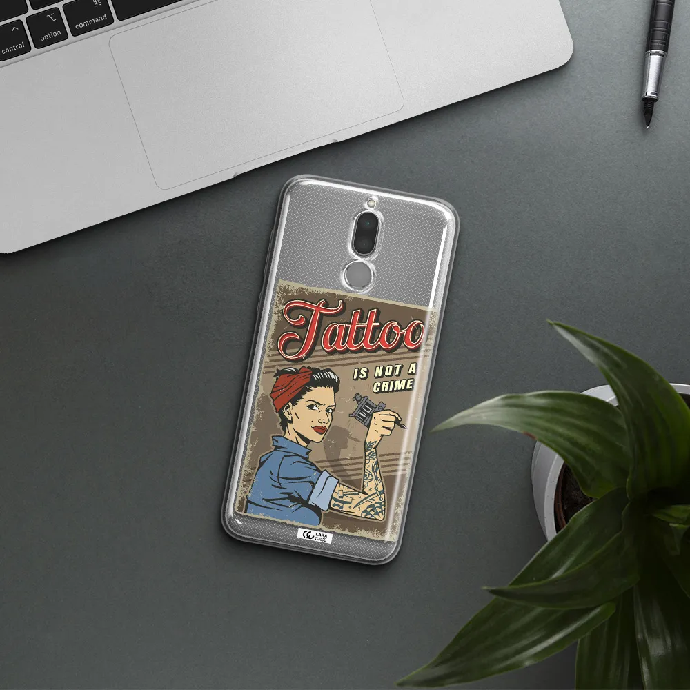 a woman with tattoo on her arm Huawei Mate 10 Lite Clear TPU Case
