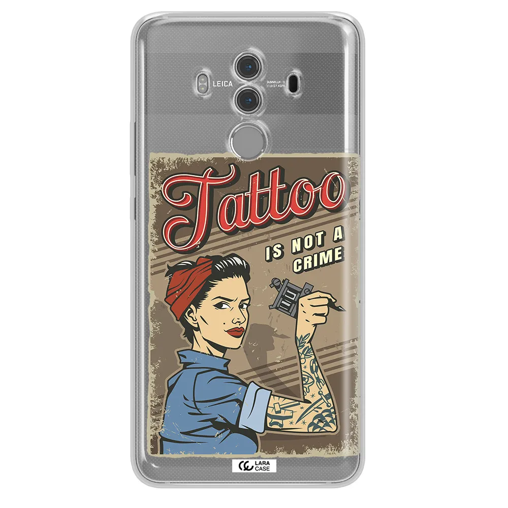 a woman with tattoo on her arm Huawei Mate 10 Pro Clear TPU Case