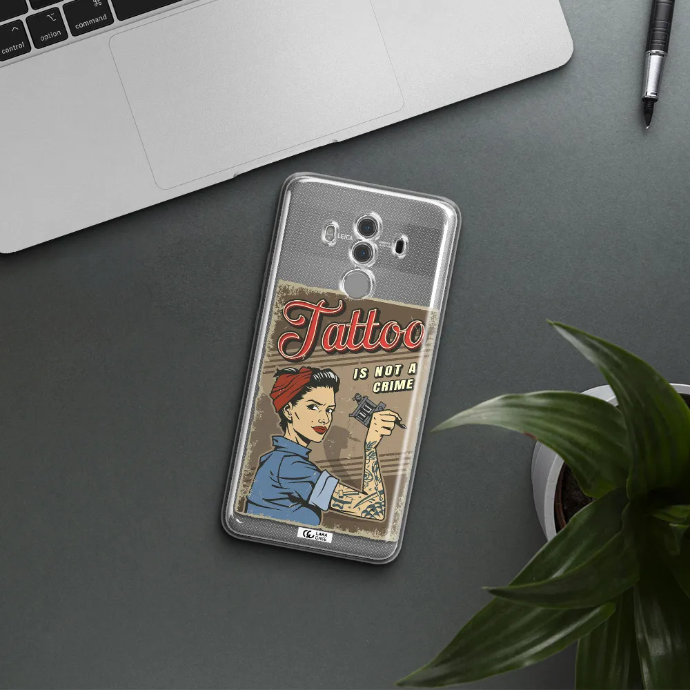 a woman with tattoo on her arm Huawei Mate 10 Pro Clear TPU Case