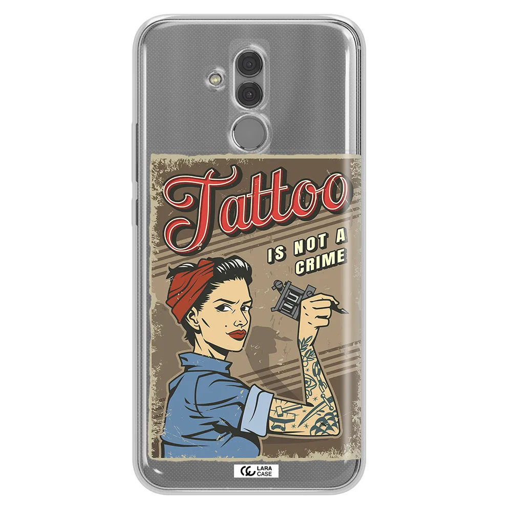 a woman with tattoo on her arm Huawei Mate 20 Lite Clear TPU Case