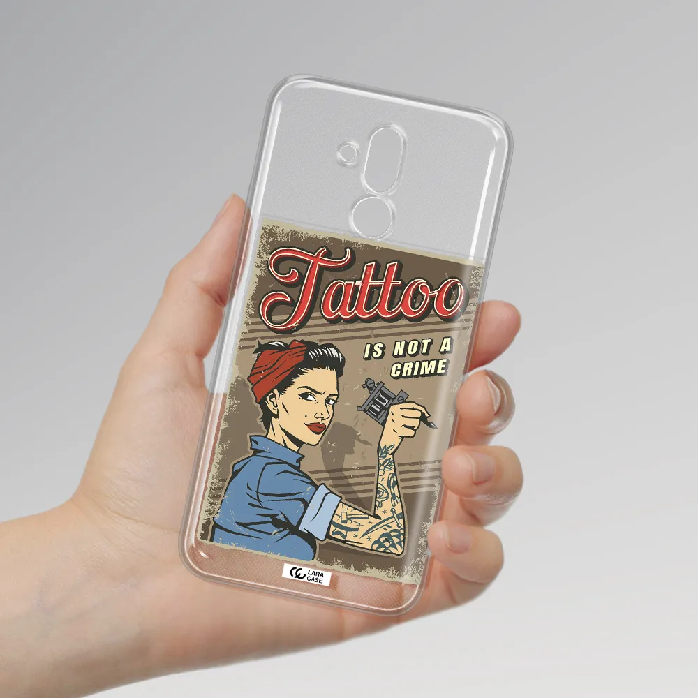 a woman with tattoo on her arm Huawei Mate 20 Lite Clear TPU Case