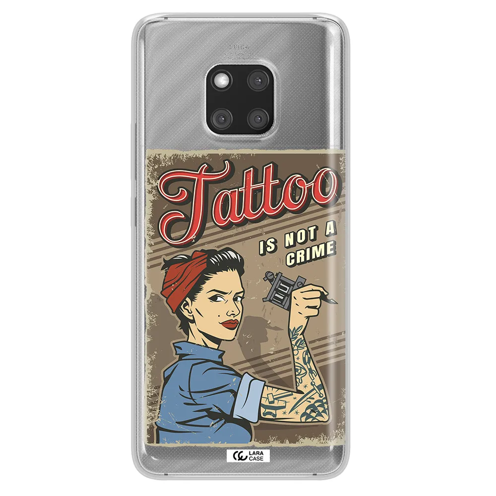 a woman with tattoo on her arm Huawei Mate 20 Pro Clear TPU Case