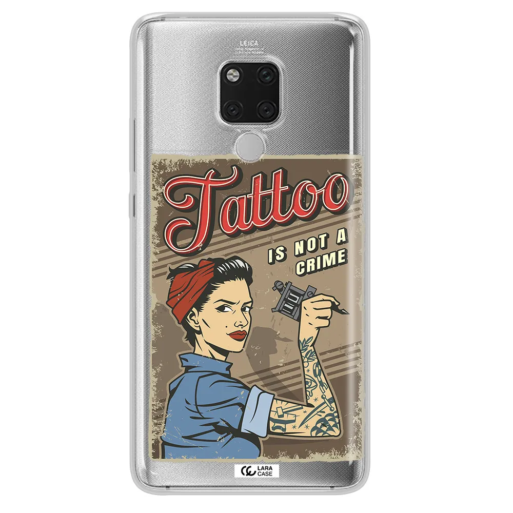 a woman with tattoo on her arm Huawei Mate 20X Clear TPU Case