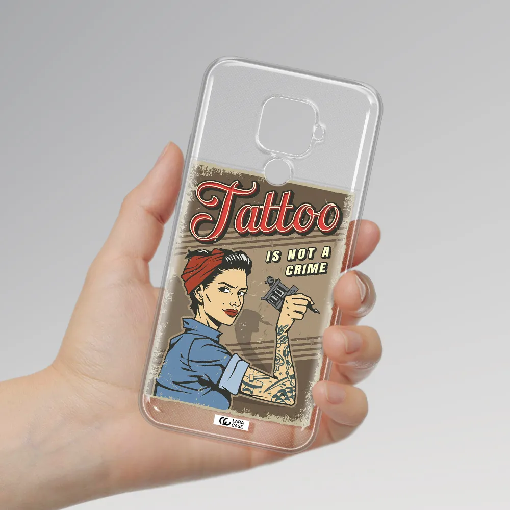 a woman with tattoo on her arm Huawei Mate 30 Lite Clear TPU Case