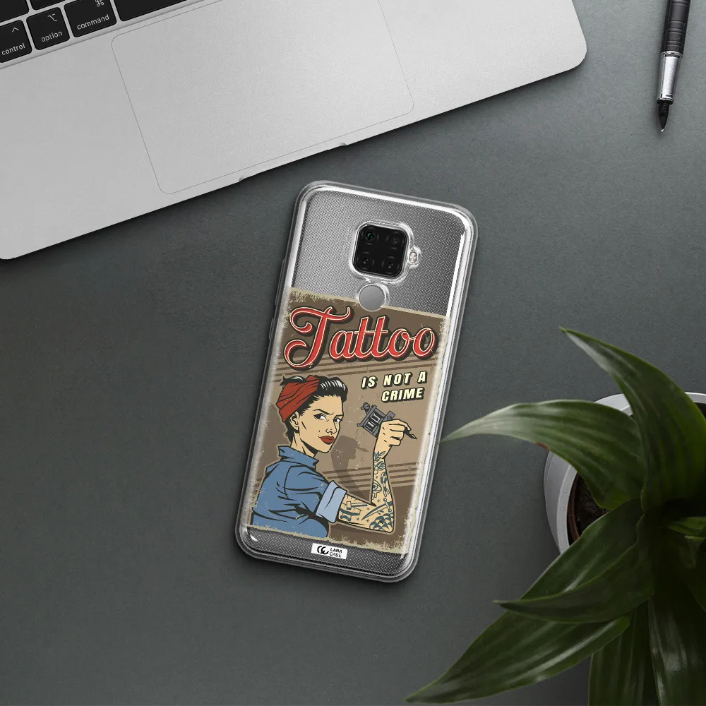 a woman with tattoo on her arm Huawei Mate 30 Lite Clear TPU Case