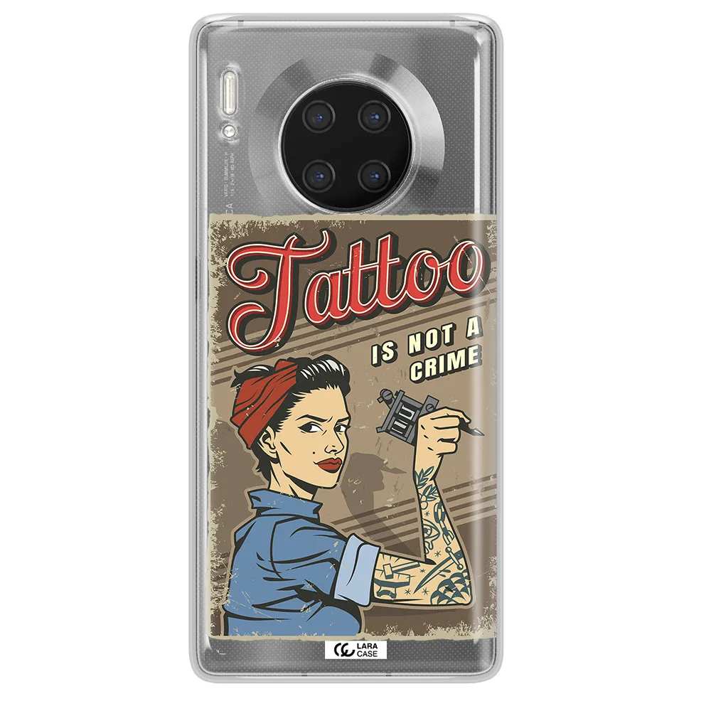 a woman with tattoo on her arm Huawei Mate 30 Pro Clear TPU Case