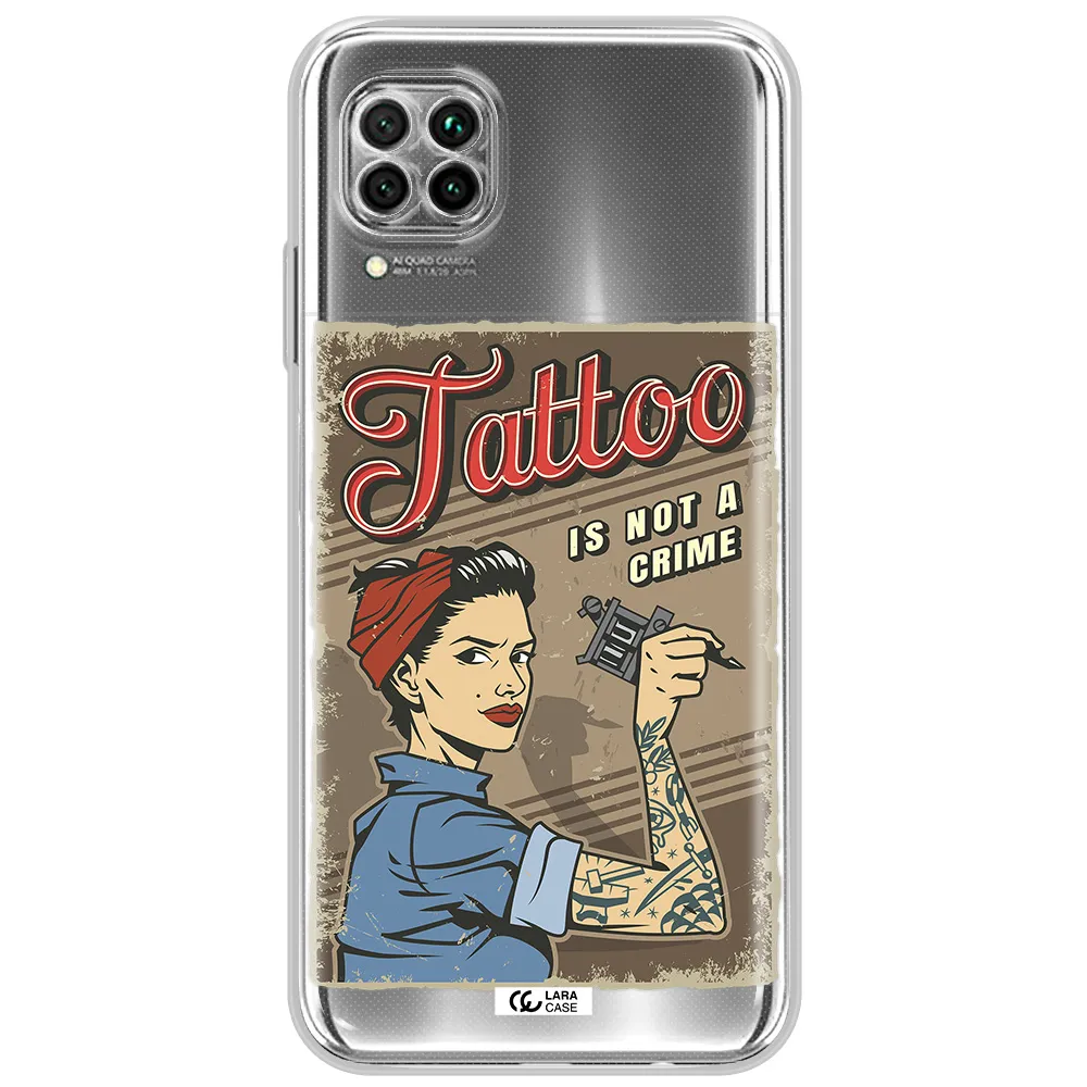 A Woman With Tattoo On Her Arm Huawei Nova 7I Clear Tpu Case