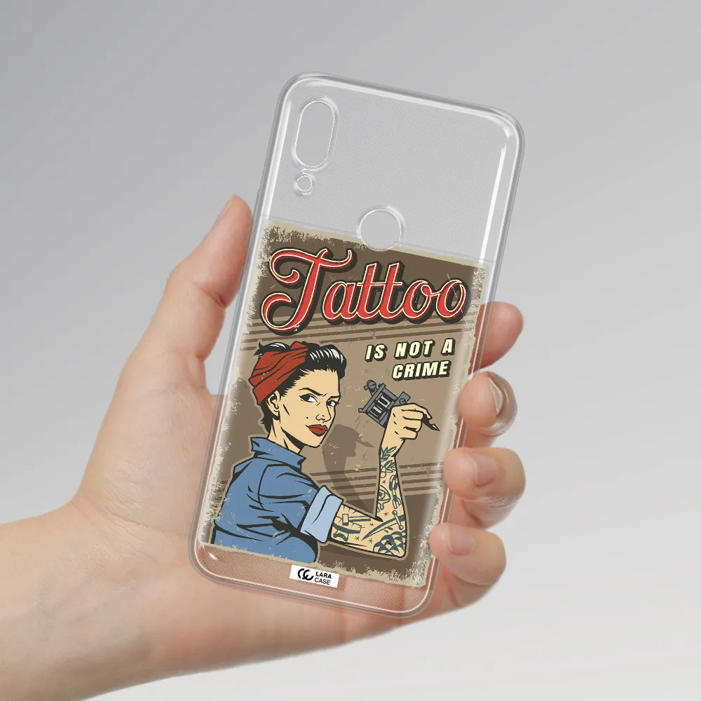 a woman with tattoo on her arm Huawei P Smart Z Clear TPU Case