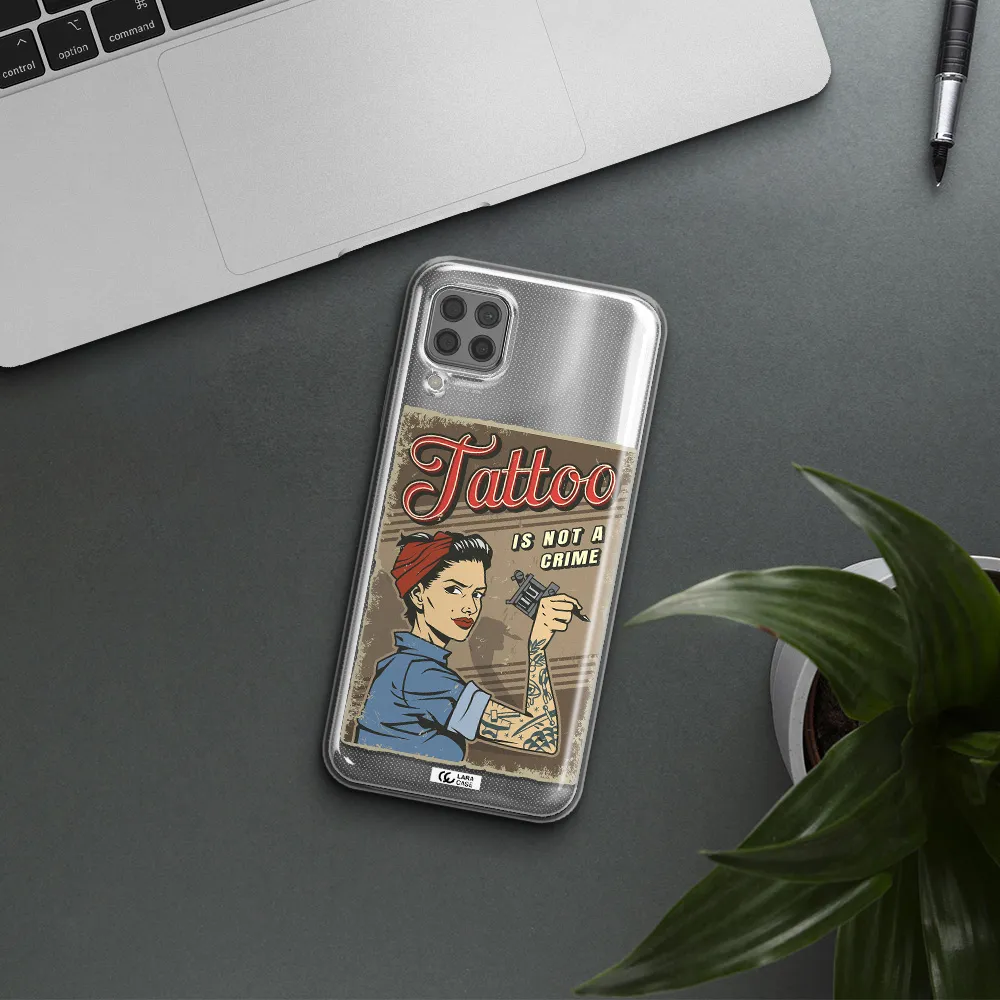a woman with tattoo on her arm Huawei P40 Lite Clear TPU Case
