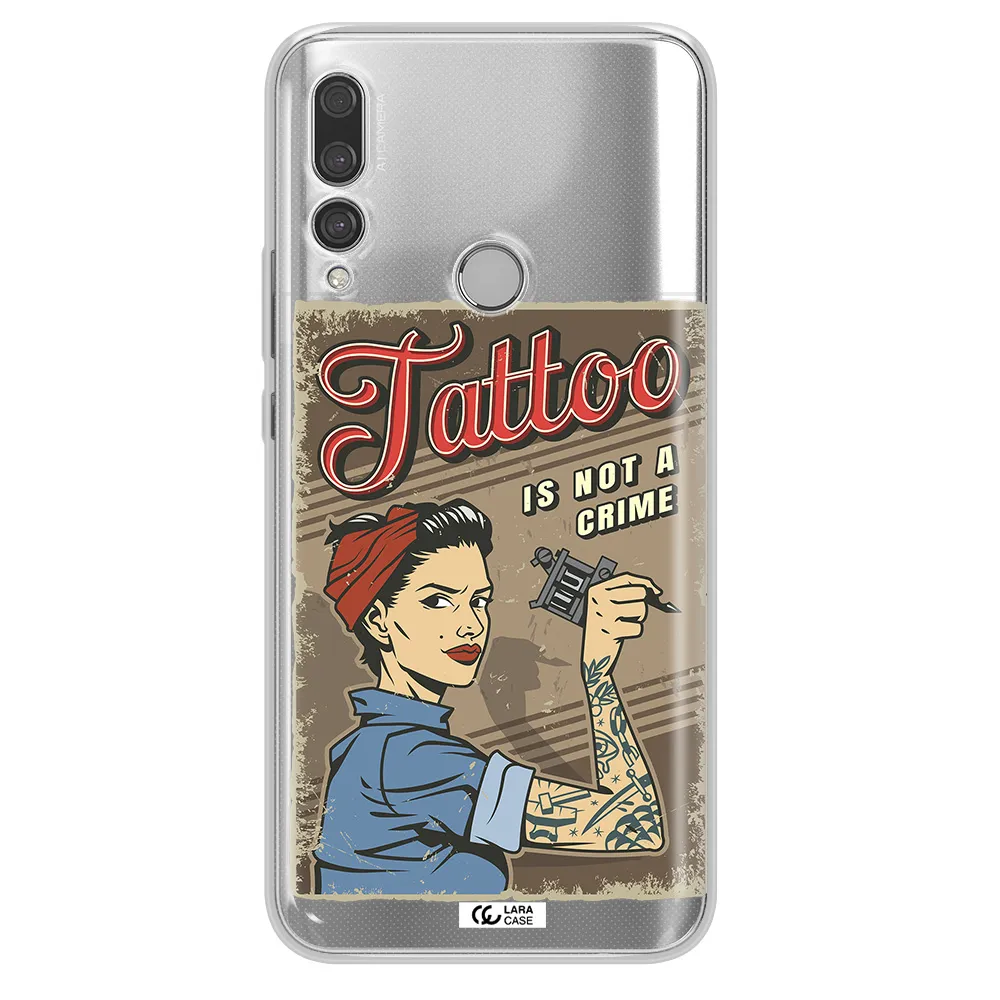 a woman with tattoo on her arm Huawei Y9 Prime 2019 Clear TPU Case