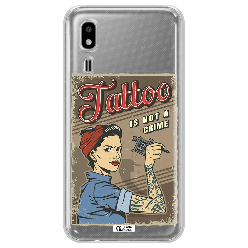 a woman with tattoo on her arm Samsung A2 Core Clear TPU Case