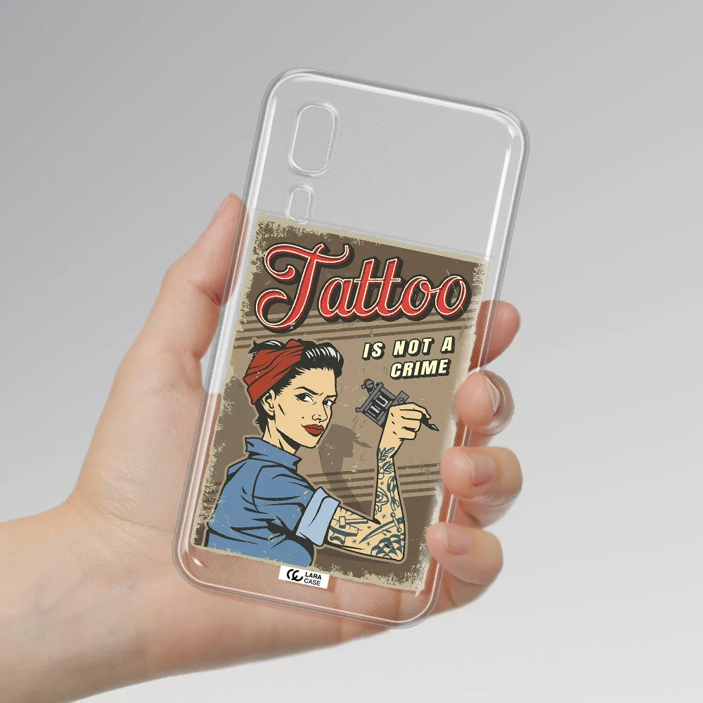a woman with tattoo on her arm Samsung A2 Core Clear TPU Case