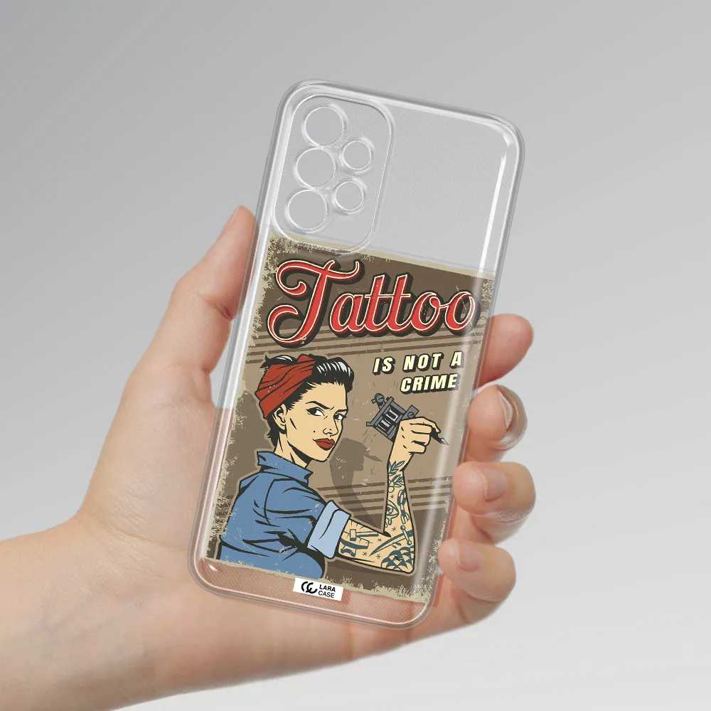 A Woman With Tattoo On Her Arm Samsung A23 5G Clear Tpu Case