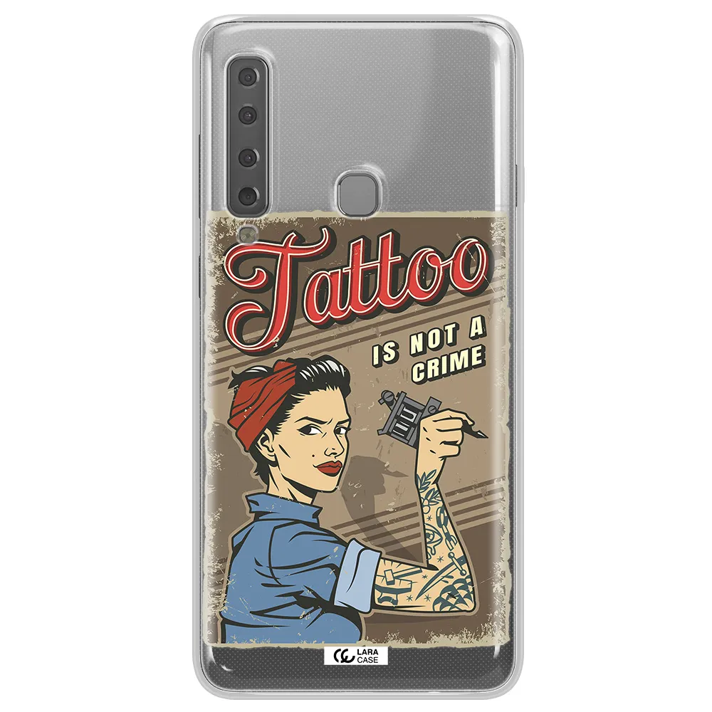 a woman with tattoo on her arm Samsung A9 2018 Clear TPU Case